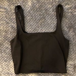 Garage cropped square neck tank